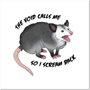 Opossum Screaming into the Void Posters and Art